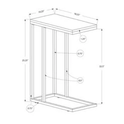 Cheap 🎁 Monarch Specialties Contemporary Home Decor Furniture Accent Rectangular Side End Table Nightstand, Dark Brown Wood with Black Legs ✨ -End And Side Tables shop unnamed file 1634