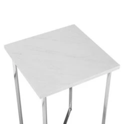 Coupon ⌛ 24" Maxwell Two-Tone Glam Side Table - Saracina Home White Faux Marble/gold 🥰 -End And Side Tables shop unnamed file 1643