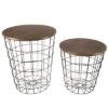 Best deal ❤️ Hastings Home Wire and Wood Nesting End Tables With Storage - Brown/Black, Set of 2 😀 -End And Side Tables shop unnamed file 1648