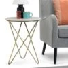 Coupon 🌟 18" Rivley Accent Table White/Gold - WyndenHall 👏 -End And Side Tables shop unnamed file 1659