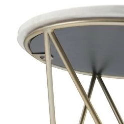 Coupon 🌟 18" Rivley Accent Table White/Gold - WyndenHall 👏 -End And Side Tables shop unnamed file 1665