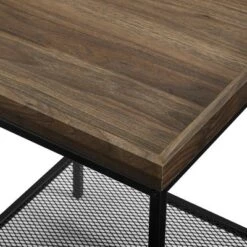 Best deal ⭐ Rosalyn Urban Industrial Glam Square Tray Side Table with Metal Mesh Shelf - Saracina Home Gray Wash 🤩 -End And Side Tables shop unnamed file 1687