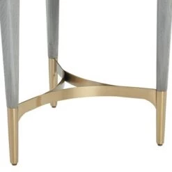 Outlet 👏 55 Downing Street Modern Wood Gold Metal Round Accent Side End Table 19 3/4" Wide Gray Texture for Living Room Home House Entryway 😀 -End And Side Tables shop unnamed file 1704