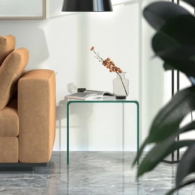 Discount π Costway Tempered Glass End Table Transparent Sofa Side Accent Table Living Room π 4 Discount π Costway Tempered Glass End Table Transparent Sofa Side Accent Table Living Room π - Image 2