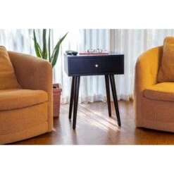 Cheapest 😉 Decor Therapy Mid Century One Drawer Wood Side Table - Décor Therapy Walnut 🎉 -End And Side Tables shop unnamed file 1726