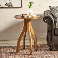 End And Side Tables shop 19 Best reviews of π Prieur Boho Accent Table Brown - Christopher Knight Home π