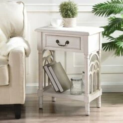 Top 10 🥰 1 Drawer Side Table Distressed White - Stylecraft 😉