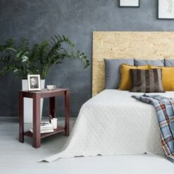 Best Pirce 🤩 Costway Chair Side Table Coffee Sofa Wooden End Shelf Living Room Furniture Espresso ✨ -End And Side Tables shop unnamed file 1748