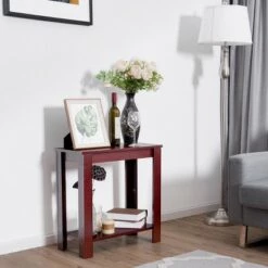 Best Pirce 🤩 Costway Chair Side Table Coffee Sofa Wooden End Shelf Living Room Furniture Espresso ✨ -End And Side Tables shop unnamed file 1751