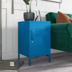 New β€οΈ Cache Metal Locker End Table - Novogratz Mint π₯°