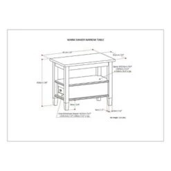 Promo 🤩 14" Norfolk Narrow Side Table - Wyndenhall Distressed Gray 🎁 -End And Side Tables shop unnamed file 1794