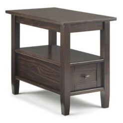 Promo 🤩 14" Norfolk Narrow Side Table - Wyndenhall Distressed Gray 🎁 -End And Side Tables shop unnamed file 1796