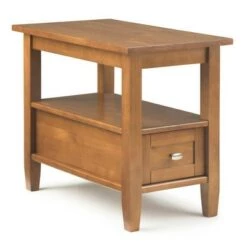 Promo 🤩 14" Norfolk Narrow Side Table - Wyndenhall Distressed Gray 🎁 -End And Side Tables shop unnamed file 1797