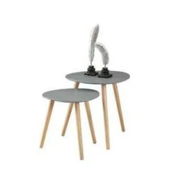 Brand new 🎁 Oslo Nesting End Tables Gray/Light Oak - Breighton Home 🔥