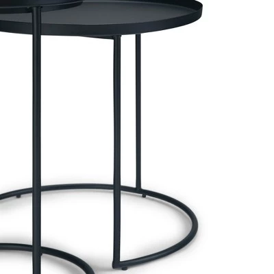 Cheap π 2pc 24" Lipton Metal Nesting Table Black - WyndenHall 𧨠9 Cheap π 2pc 24" Lipton Metal Nesting Table Black - WyndenHall 𧨠- Image 7