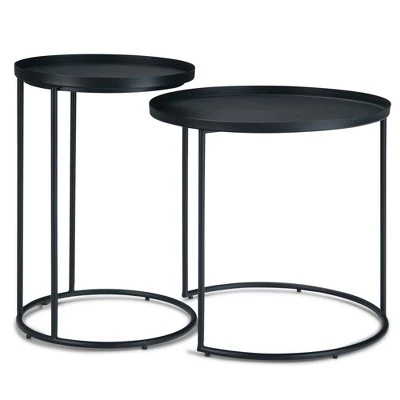 Cheap π 2pc 24" Lipton Metal Nesting Table Black - WyndenHall 𧨠10 Cheap π 2pc 24" Lipton Metal Nesting Table Black - WyndenHall 𧨠- Image 8