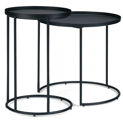 Cheap π 2pc 24" Lipton Metal Nesting Table Black - WyndenHall 𧨠11 Cheap π 2pc 24" Lipton Metal Nesting Table Black - WyndenHall 𧨠- Image 9