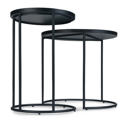 Cheap π 2pc 24" Lipton Metal Nesting Table Black - WyndenHall 𧨠12 Cheap π 2pc 24" Lipton Metal Nesting Table Black - WyndenHall 𧨠- Image 10
