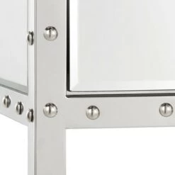 Buy 🔔 Ansley Mirrored Nailhead Stainless Steel End Table Chrome - Inspire Q ⌛ -End And Side Tables shop unnamed file 1864