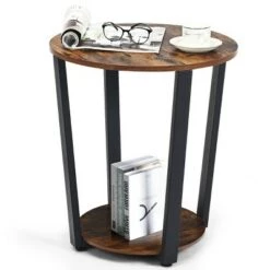 Hot Sale 🤩 Costway Industrial End Table Metal Frame w/ Storage Shelf 😉 -End And Side Tables shop unnamed file 1880