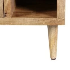 New ✨ Transitional Mango Wood Side Table with Open Cubbies and Door Storage Brown - The Urban Port 🧨 -End And Side Tables shop unnamed file 1888
