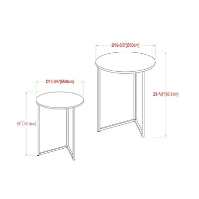 Cheap π 2pc Glam V Leg Nesting Side Tables - Saracina Home White Faux Marble/gold π 7 Cheap π 2pc Glam V Leg Nesting Side Tables - Saracina Home White Faux Marble/gold π - Image 5
