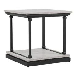 Discount ⌛ Tullymore Shelf Base End Table - miBasics Antique White/black 🔥 -End And Side Tables shop unnamed file 1909