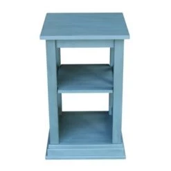 Budget 👏 Hampton Accent Table with Shelves - International Concepts Washed Gray/taupe 🤩