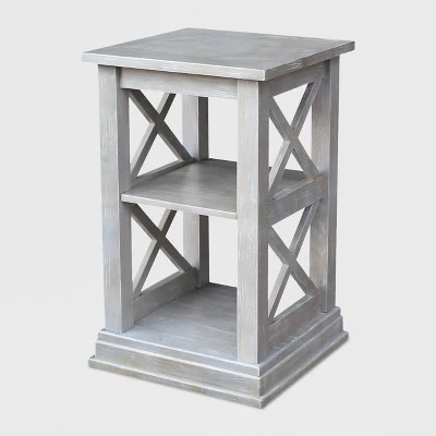Budget π Hampton Accent Table with Shelves - International Concepts Washed Gray/taupe π€© 12 Budget π Hampton Accent Table with Shelves - International Concepts Washed Gray/taupe π€© - Image 10