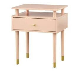 Cheapest 👏 Margo End Table with Storage Drawer - Buylateral Blush Pink 😀 -End And Side Tables shop unnamed file 1929