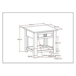Hot Sale 🥰 22" Garret End Table - WyndenHall Distressed Charcoal Brown 💯 -End And Side Tables shop unnamed file 1937