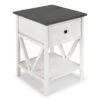 Discount 🧨 Modern Farmhouse Single Drawer End Table - Saracina Home Gray/white Wash 🎁