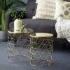 Budget 😀 Olivia & May Set of 2 Contemporary Metal Accent Tables Gold - Olivia & May 🔔 -End And Side Tables shop unnamed file 195