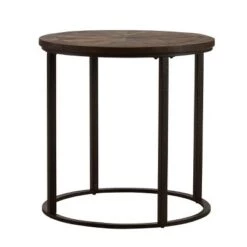Budget 😉 Lymedon Round Reclaimed Wood End Table Natural/Black - Aiden Lane 😍 -End And Side Tables shop unnamed file 1963
