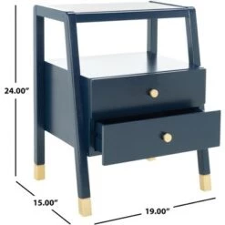 New 🎁 Cove 2 Drawer 1 Shelf Accent Table - Safavieh 💯 -End And Side Tables shop unnamed file 1974