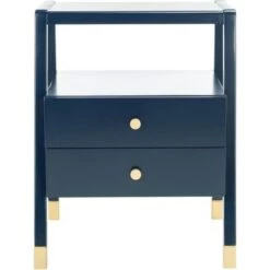 New 🎁 Cove 2 Drawer 1 Shelf Accent Table - Safavieh 💯 -End And Side Tables shop unnamed file 1977