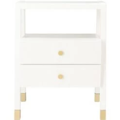 New 🎁 Cove 2 Drawer 1 Shelf Accent Table - Safavieh 💯 -End And Side Tables shop unnamed file 1978