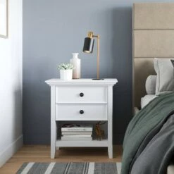 Best reviews of 🎁 24" Halifax Solid Wood Nightstand - WyndenHall White 👍