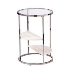 Outlet 😍 Lademore Round Side Table with Faux Stone Black - Aiden Lane 🌟 -End And Side Tables shop unnamed file 2025