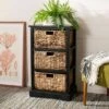 Outlet ✨ Halle 3 Wicker Basket Storage Side Table - Safavieh Vintage Gray 🤩 -End And Side Tables shop unnamed file 2067