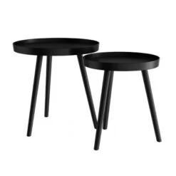 Best reviews of ⭐ Hastings Home Nesting End Tables - Circular Mid-Century Modern Accent Table with Tray Top - Set of 2, Matte Black 😉 -End And Side Tables shop unnamed file 2084