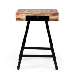Buy ✔️ Mcmullen Handcrafted Boho Mango Wood End Table Natural/Black - Christopher Knight Home 🥰 -End And Side Tables shop unnamed file 2129