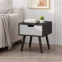 Best Sale 🎁 Penway Contemporary Accent Table - Christopher Knight Home Black/white 😍