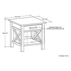 Hot Sale 👍 21" Waterloo End Table - Wyndenhall Light Golden Brown ❤️ -End And Side Tables shop unnamed file 2225