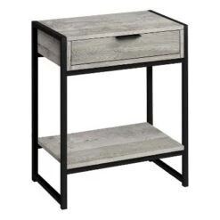 New 🎁 Monarch Specialties 24 Inch Rectangular Side Accent Table with Drawer and Shelf for Living Rooms, Bedrooms, and Sitting Areas 🔔 -End And Side Tables shop unnamed file 2236