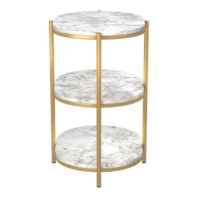 Cheap π Crail Faux Marble Top Side Table - miBasics White/gold π 4 Cheap π Crail Faux Marble Top Side Table - miBasics White/gold π - Image 2