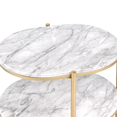 Cheap π Crail Faux Marble Top Side Table - miBasics White/gold π 6 Cheap π Crail Faux Marble Top Side Table - miBasics White/gold π - Image 4
