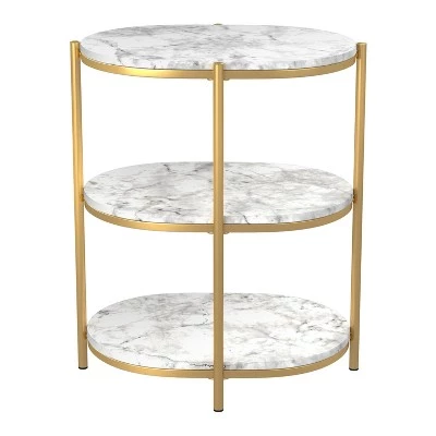 Cheap π Crail Faux Marble Top Side Table - miBasics White/gold π 8 Cheap π Crail Faux Marble Top Side Table - miBasics White/gold π - Image 6