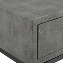 Promo ✨ Faux Shagreen Modern 1 Drawer Side Table - Saracina Home Off-white 👏 -End And Side Tables shop unnamed file 2255