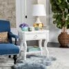 Outlet 🎉 Alaia Side Table - Safavieh White 😍 -End And Side Tables shop unnamed file 2258